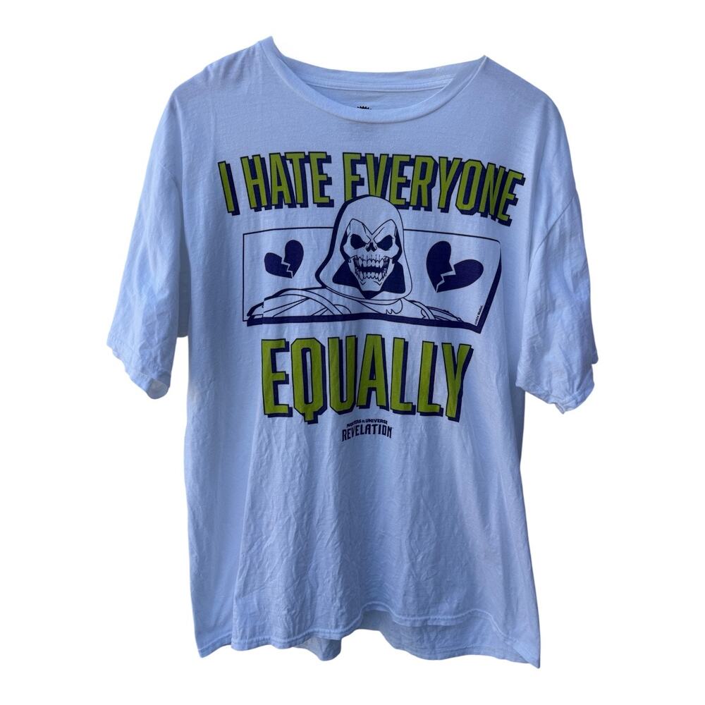 Masters of the Universe Skeletor I Hate Everyone Equally Graphic Tee Mens Large